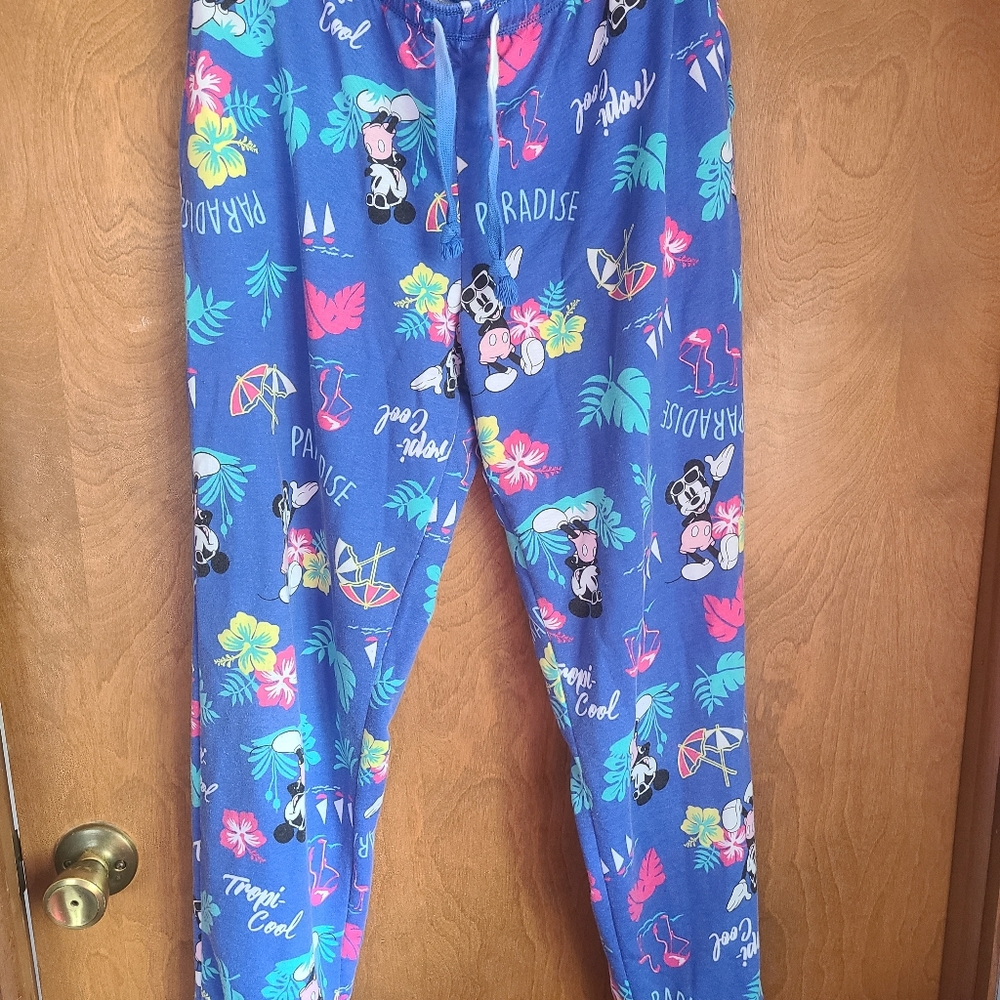 🌟 4/$20 Mickey Mouse Tropical Pajama Pants - size juniors medium